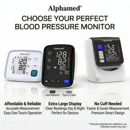 Blood Pressure Monitor Upper Arm - Digital BP Machine, Large Display, 2-4 User Memory 199 Readings