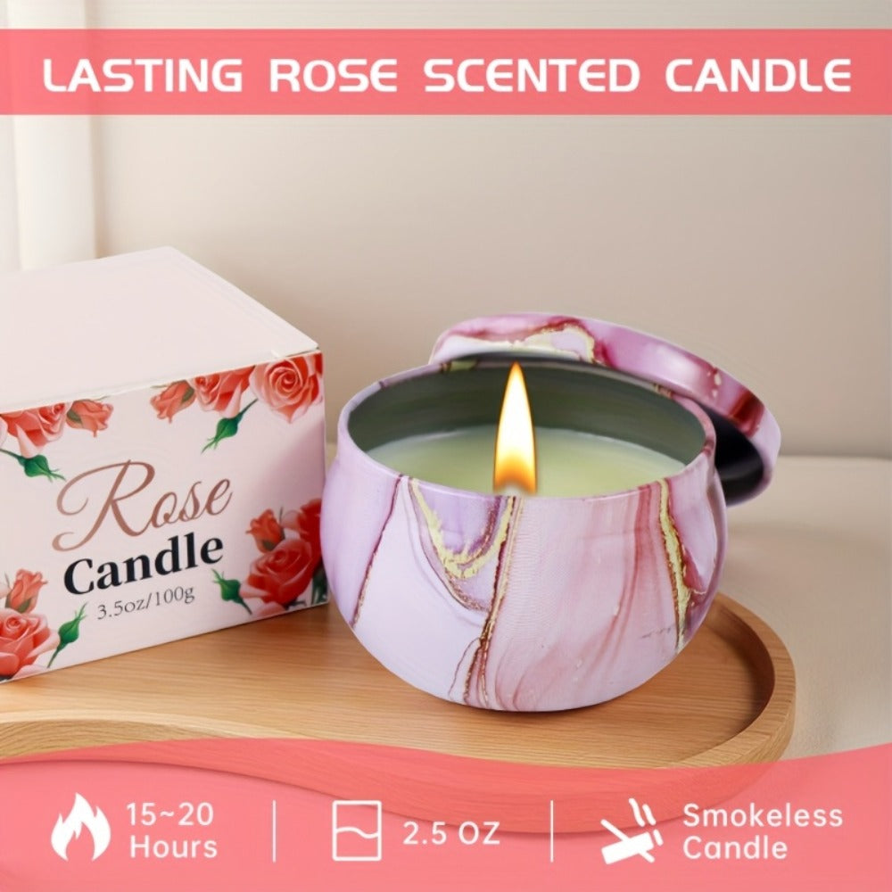 Luxury Spa Gift Set for Women 10-Piece Rose Scented Candles Bath Salt Balls Dried Flowers Eye Mask Soap Blanket Socks Hair Ribbon Gift Card