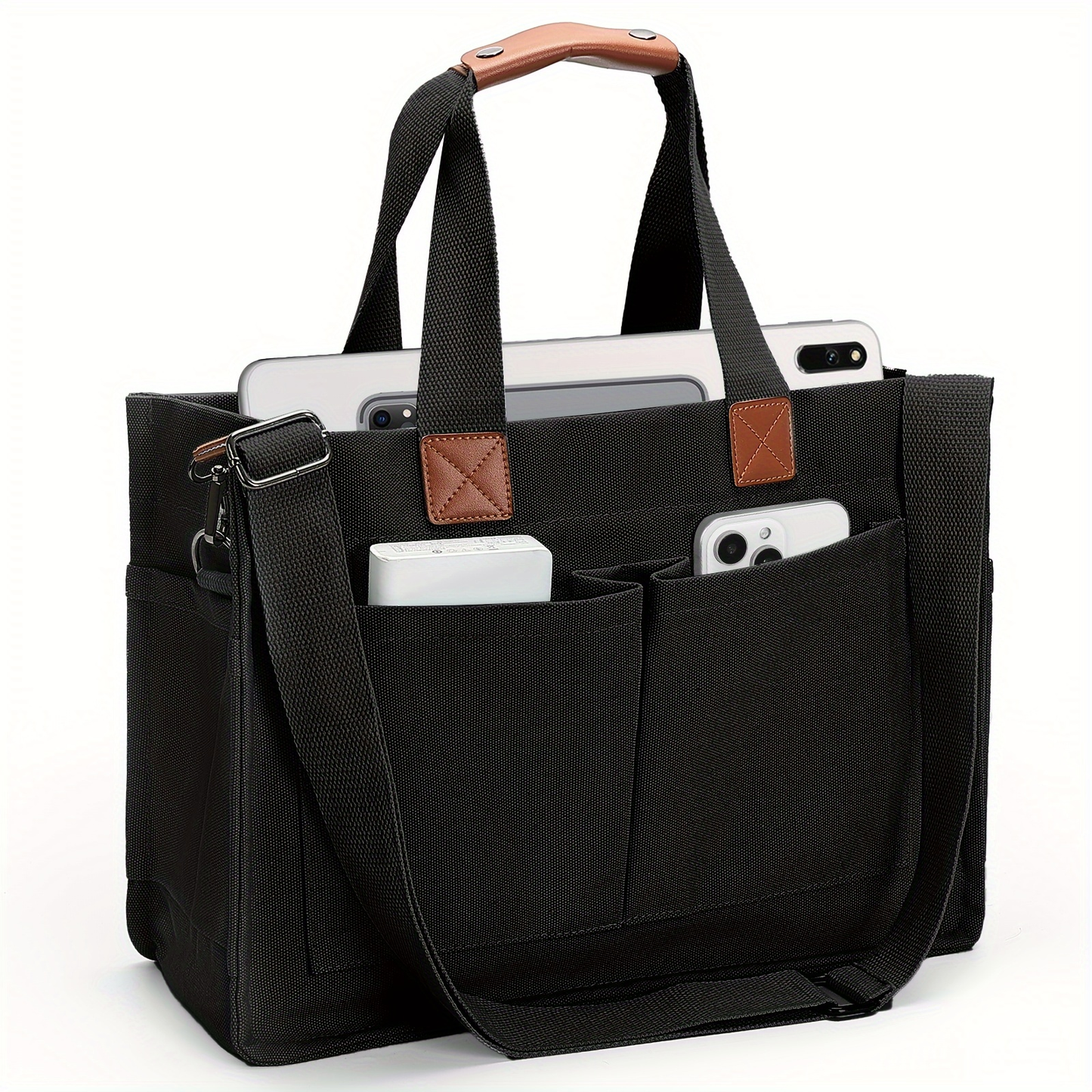 Large Utility Tote Bag for Women with Multiple Pockets, Adjustable Strap and Small or Large Sizes