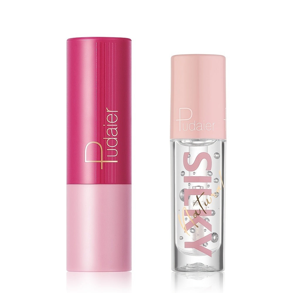 Lip Oil Lip Liner Duo 2-in-1 Precision Tip – Glossy Nourishing Hydrating Long-Lasting Silky Smooth Lip Color Pencil for Women Daily Glam