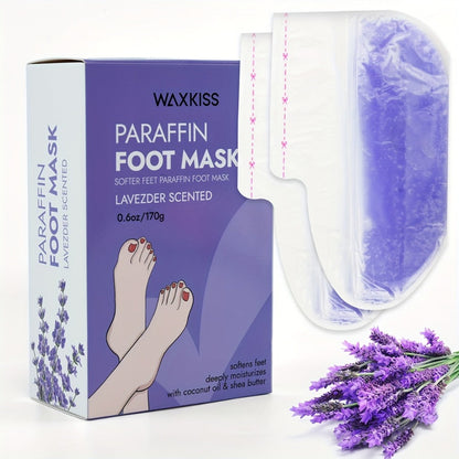 Paraffin Wax Moisturizing Hand & Foot Mask WAXKISS – Non-Greasy Skin Softening Treatment Lavender & Grapefruit Scent