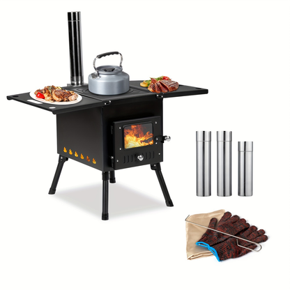Tent Wood Stove Portable for Garden, Patio and Yard Use, with the Listed Configuration, for Everyday Use and Organized Storage