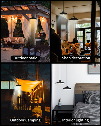 Solar Pendant Light Indoor Outdoor Hanging Light Fixture 3200mAh Rechargeable - 3 Brightness for an Everyday Personal Care Routine