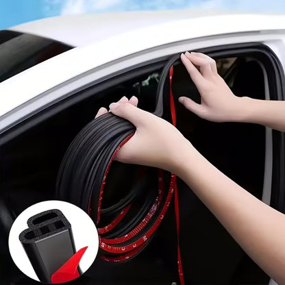 Car Door Seal Strip – 16.73ft Universal Self-Adhesive Rubber Weatherstrip for Noise Reduction & Sound Insulation, Fits Cars, Trucks