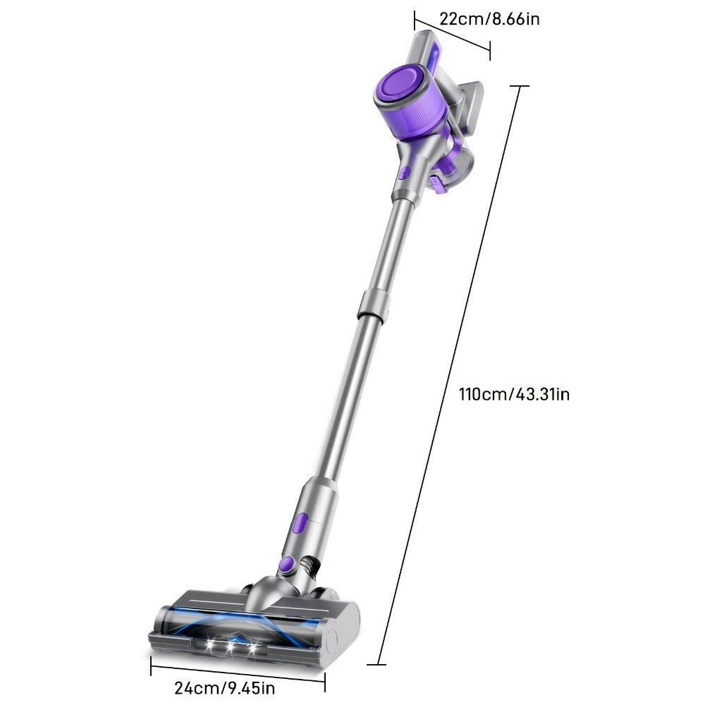 Cordless Stick Vacuum Cleaner 70KPa Brushless Motor 45-Min Runtime for Pet Hair Carpet Hard Floor Dust with Cord & Cordless Modes