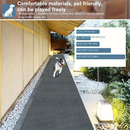 Solid-Color Hallway Runner in Five Neutral Shades with 60 cm Width and Four Listed Lengths