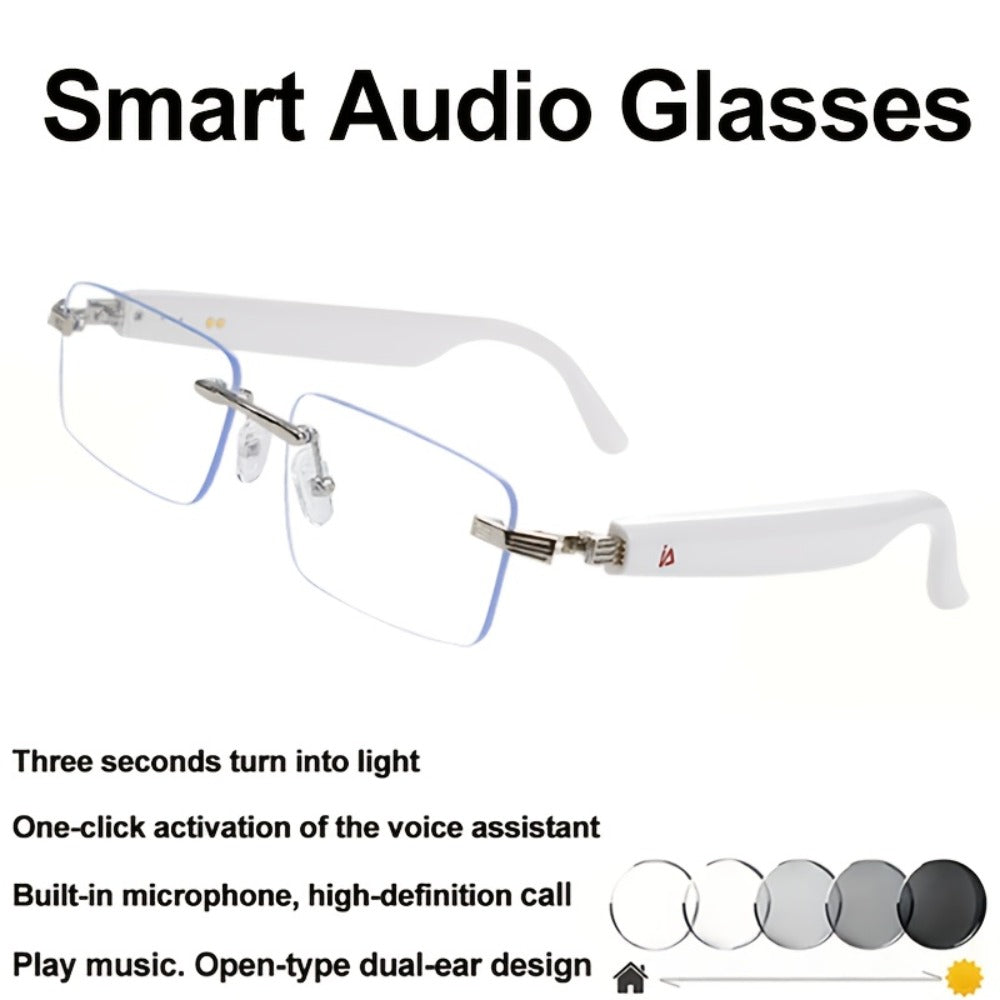 Anti-Blue Light Smart Audio Glasses Bluetooth 5.3 HiFi Open-Ear Wireless Calls Music Anti-UV Lens for an Everyday Personal Care Routine