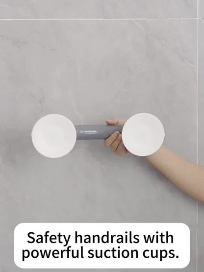 Grab Bars for Bathroom 2pcs Suction Cup No Drill Shower Handle for Elderly Adjustable Height for Entryways, Bedrooms and Living Spaces