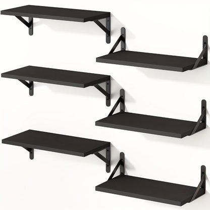 Floating Shelves for Wall, 3 or 6pcs Farmhouse Wall Shelves for Bedroom, Bathroom, Living Room & Kitchen Decor