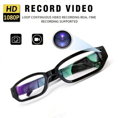 1080P HD Recording Glasses with TF Storage Card – Smart Camera Glasses, 65° Wide-Angle DV Video Recorder, Eye Protection Lenses