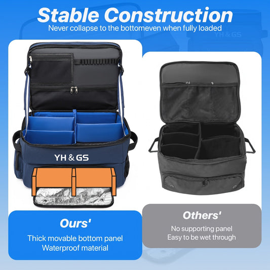 Oxford Fabric Golf Travel Bag Sturdy Double Layer Trunk Organizer with Zipper Closure Compact Golf Gear Storage Bag for Clothes Accessories