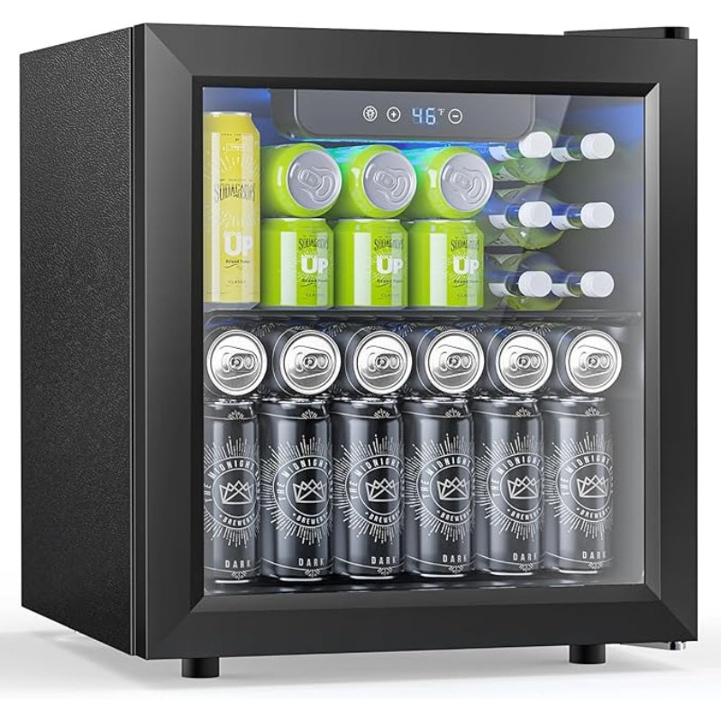 Beverage Wine Cabinet 9.51 Gal - Small Wine Cooler with Electronic Touch Control & LED Light, Compact Drink Refrigerator for Kitchen