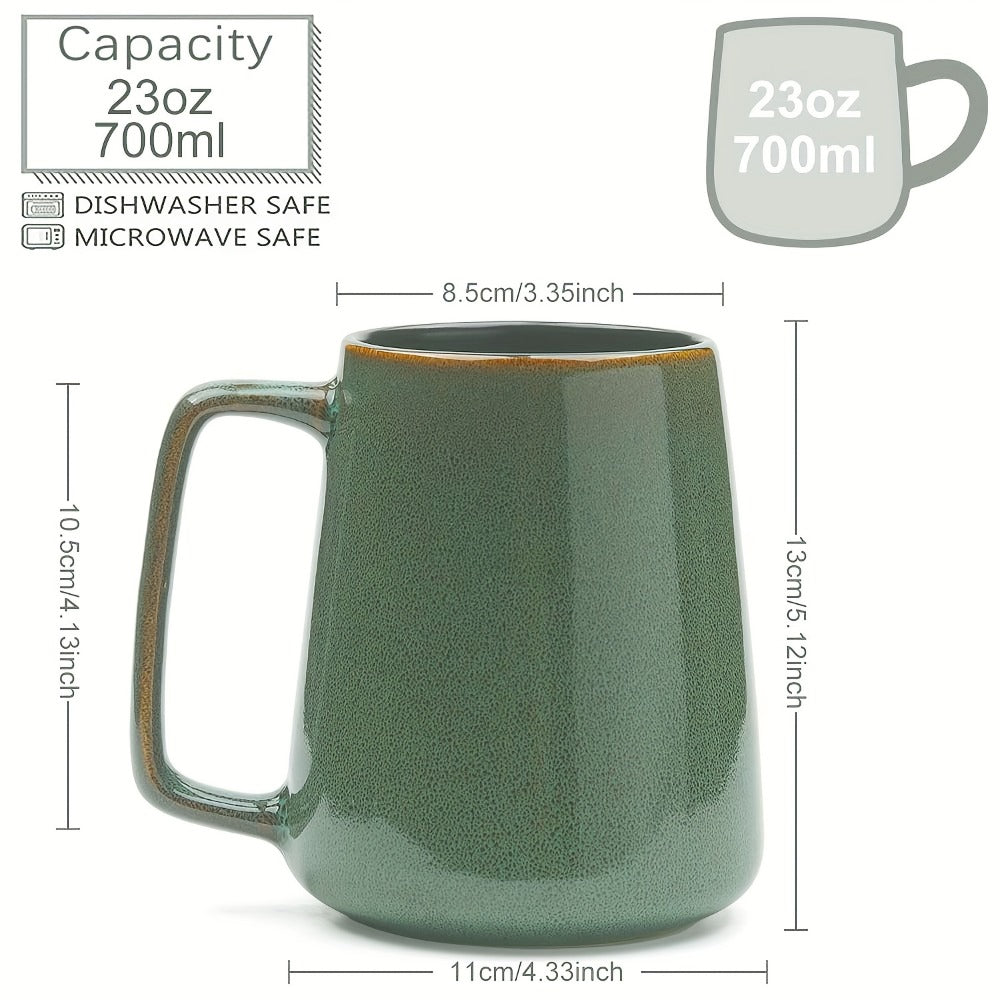 Large Ceramic Coffee Mug 24oz with Big Handle, Microwave & Extra Large Tea Cup for Entryways, Bedrooms and Living Spaces