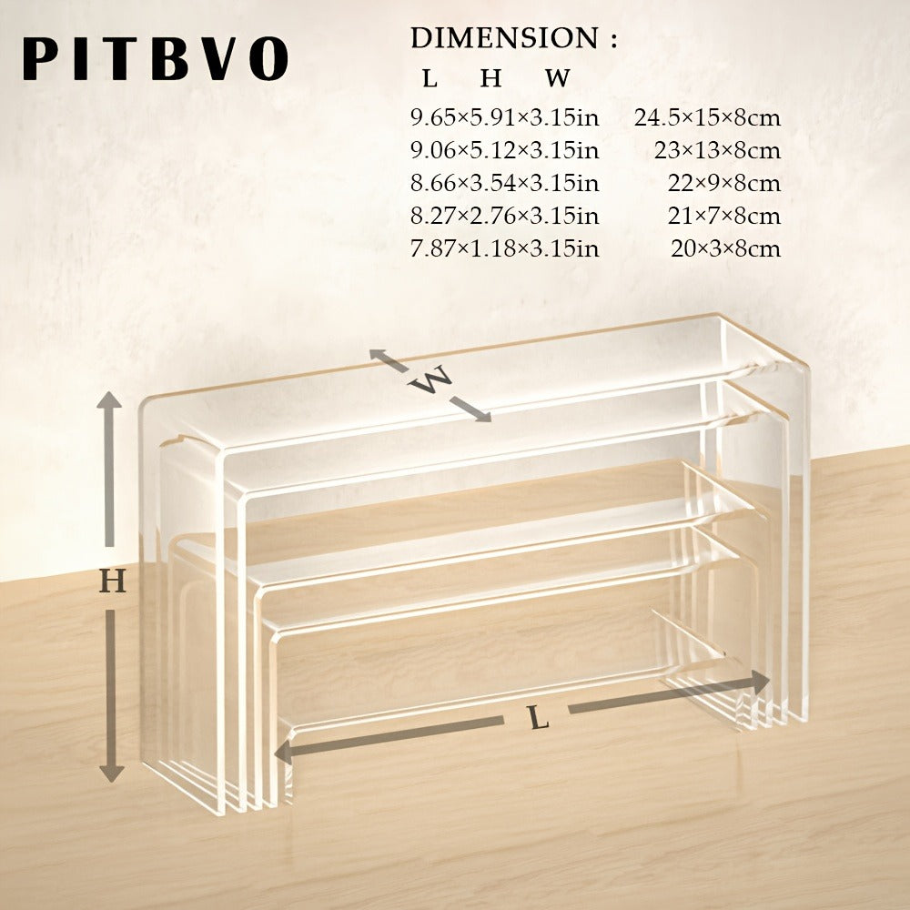 Acrylic Display Risers Clear Transparent Stands for Funko Pop Figures, Cupcakes, Jewelry, Perfume Bottles