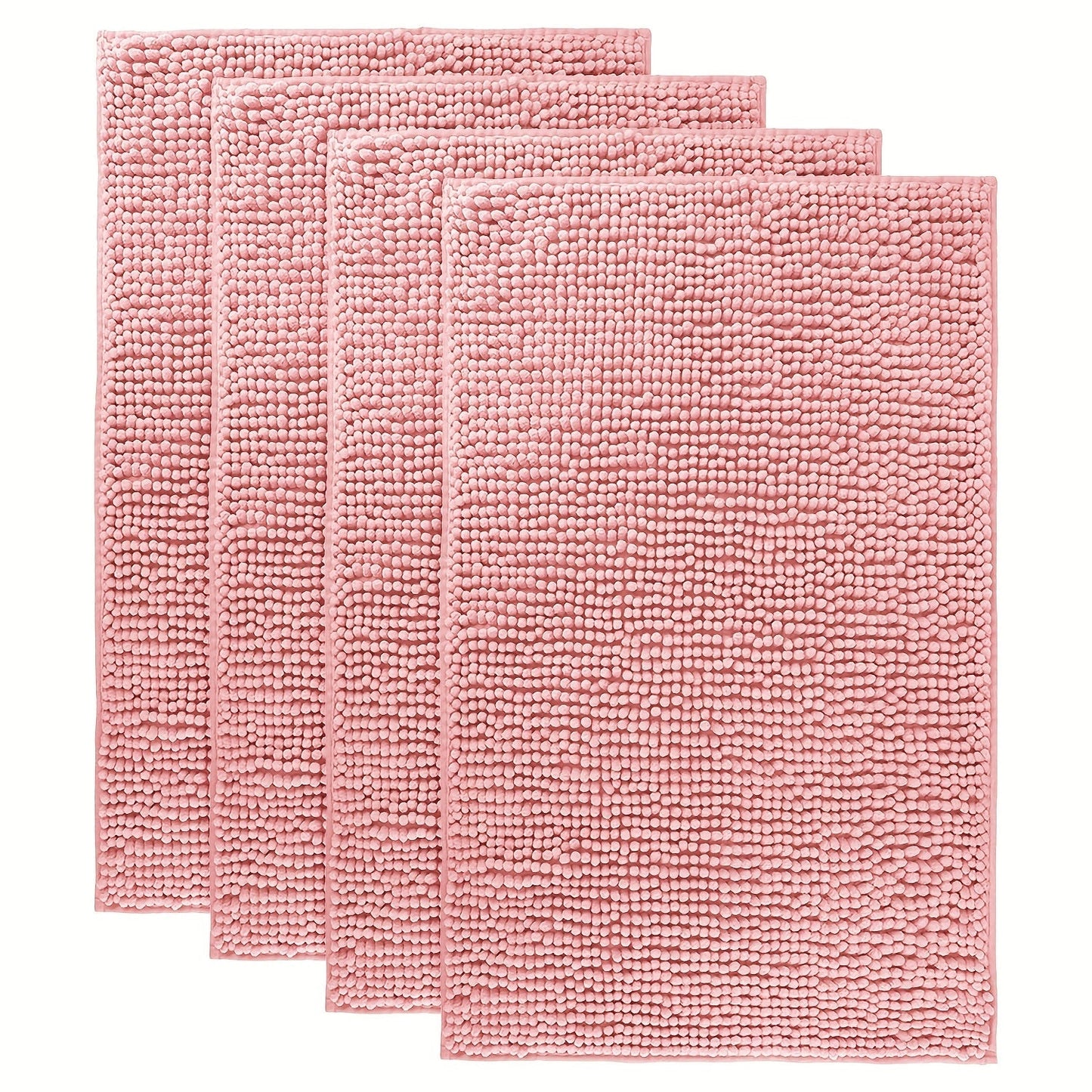 Chenille Bath Rug Extra Thick Bathroom Mat, Multiple Sizes & Colors for Entryways, Bedrooms and Living Spaces