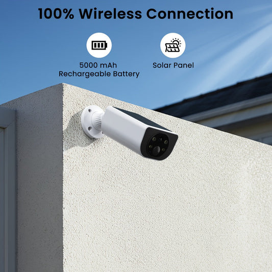 Wansview 2K Solar Outdoor Security Camera with 5000mAh Battery, WiFi and Optional SD or Cloud Storage