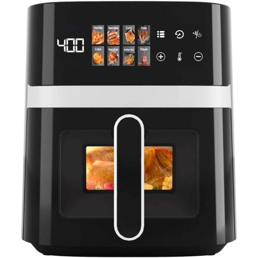 Air Fryer 5 Quart 8-in-1 Electric Hot Air Oven 1350W with LED Touchscreen & 360° Hot Air Circulation