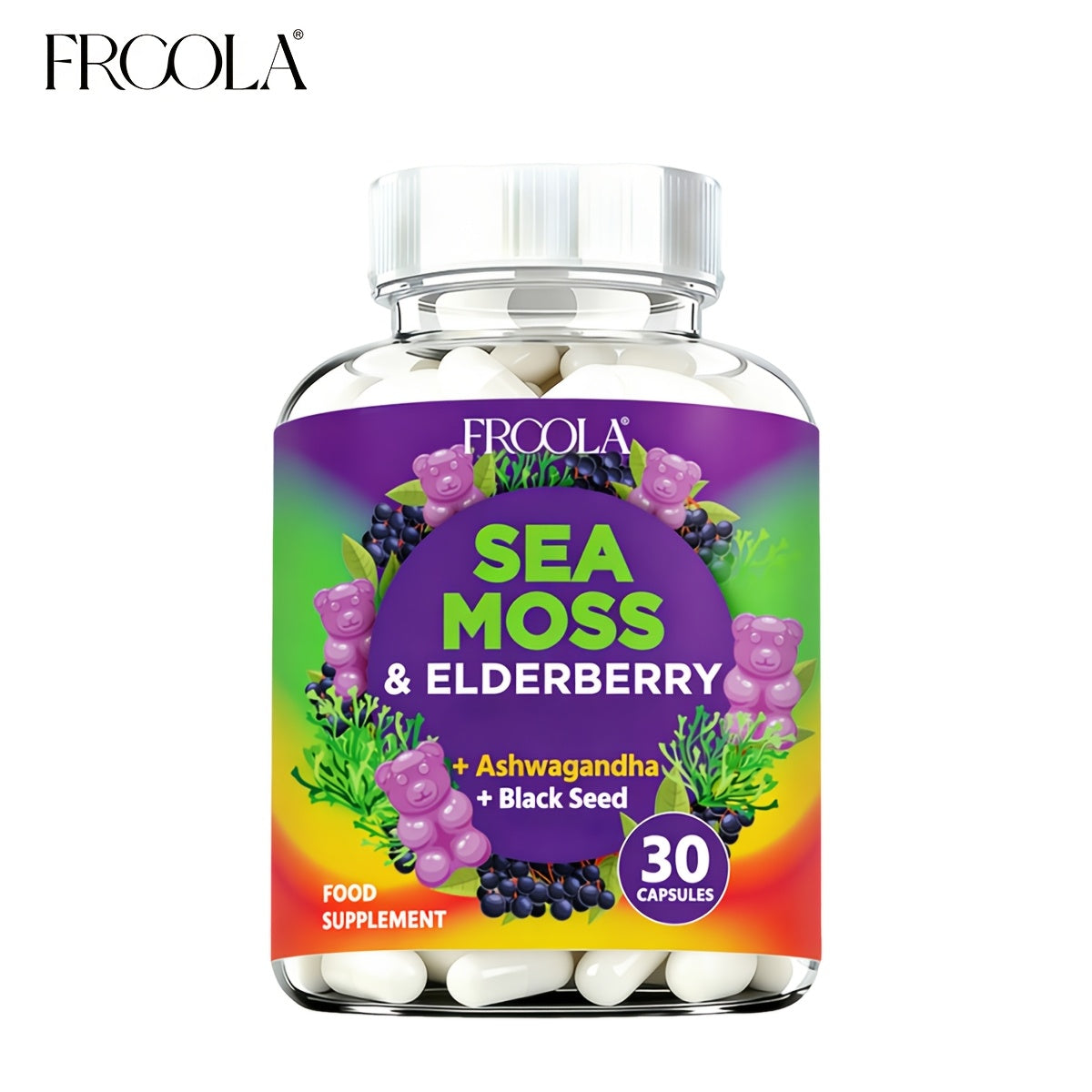 9-in-1 Sea Moss Gummies with Shilajit, Elderberry, Ginger, Turmeric, Ashwagandha & Black Seed Oil
