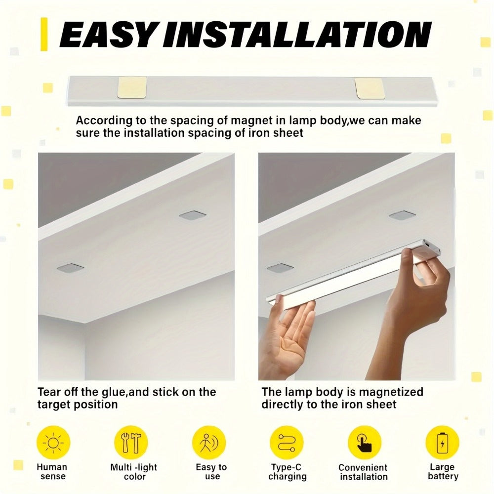 Motion Sensor Under Cabinet Lights 2 Pack for Home Cooking, Dining and Outdoor Meals, with the Listed Configuration