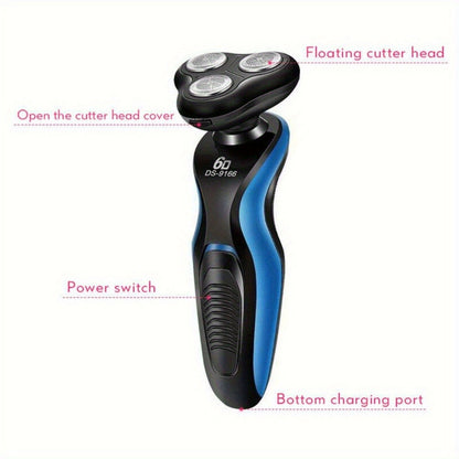 Electric Shaver 4-in-1 Men’s Razor and Beard Trimmer Kit with USB Rechargeable Power for Wet/Dry Use