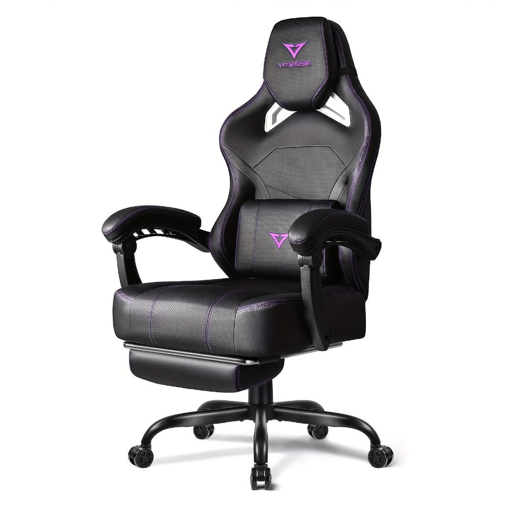 Big and Tall Oversized Gaming Chair with Footrest and High Back for Home Office detail image - detail view 4