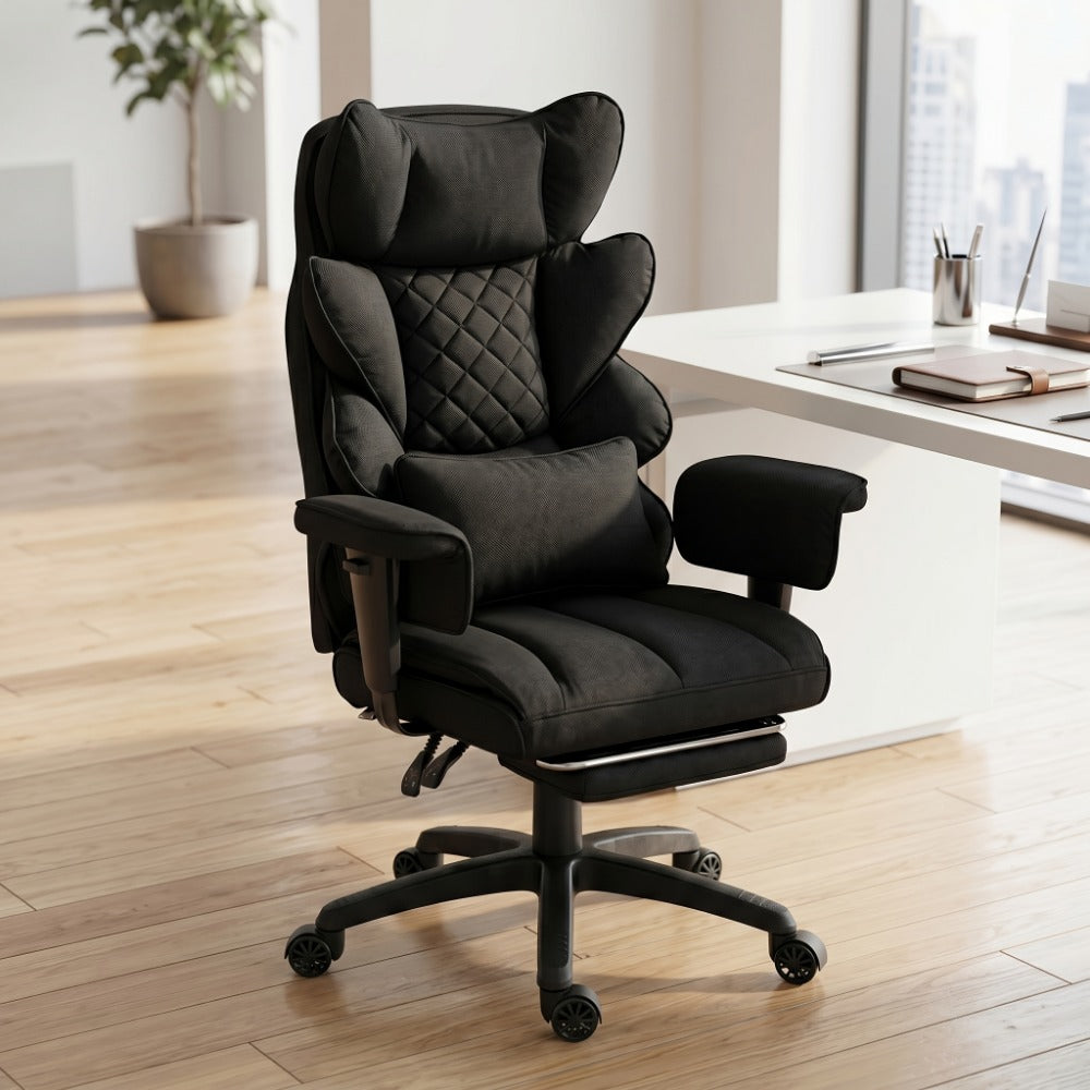 Big and Tall Tall Office Chair with Footrest and Lumbar Support and Pocket Springs detail image - detail view 6