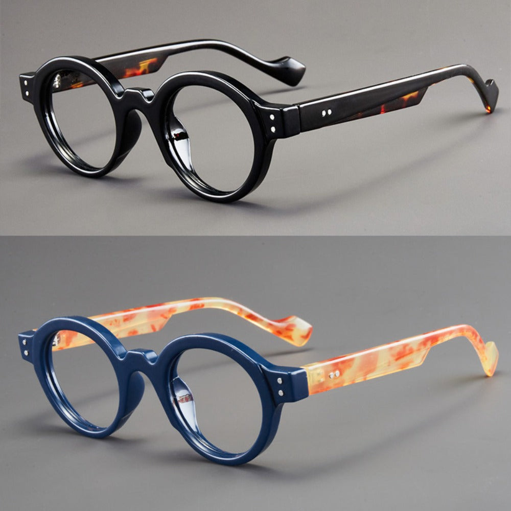 Blue Light Glasses - Blocking 2 Pack Vintage Oversized Square Round Clear Lens PC Frame Unisex - product detail view 5