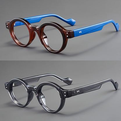 Blue Light Glasses - Blocking 2 Pack Vintage Oversized Square Round Clear Lens PC Frame Unisex - product detail view 7