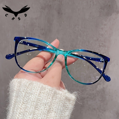 Blue Light Glasses - Blocking Women Gradient Lens Full Rim Frame Metal Hinge Lightweight Anti - main product view