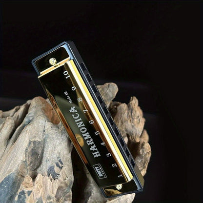 Blues Harmonica, Golden, Professional, Hole, C-Key for Blues Practice detail image - detail view 3