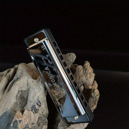 Blues Harmonica shown in the Silvery option
