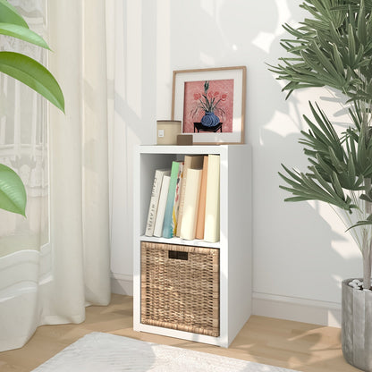 Bookshelf shown in the 2 Cubes White option