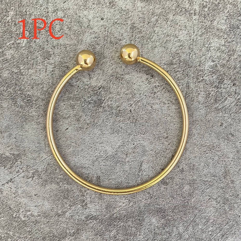 Bracelet for Women - Boho Stacking Bangles for Retro West Indian Thick Gold Ball Bangles 10mm - product detail view 3