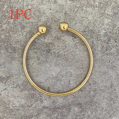 Bracelet for Women - Boho Stacking Bangles for Retro West Indian Thick Gold Ball Bangles 10mm - product detail view 11