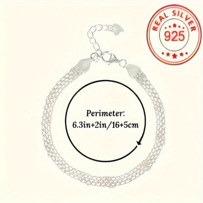Bracelet for Women - S925 Sterling Silver Braided Set of 4 - Stackable Woven Bangle for - product detail view 4