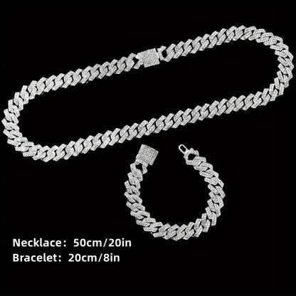 Bridal Jewelry Set - Rhinestone Watch & Cross Pendant 4-Piece for Men & Women 5A Crystal Quartz - product detail view 15