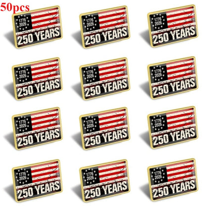 Brooch Pin - America 250th 50 Pack USA 1776-2026 Commemorative Badge - Retro Patriotic - main product view