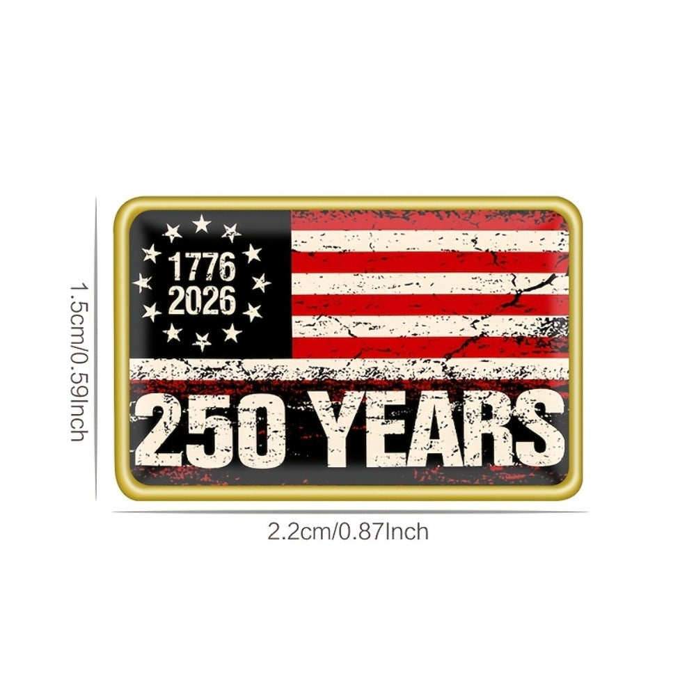 Brooch Pin - America 250th 50 Pack USA 1776-2026 Commemorative Badge - Retro Patriotic - product detail view 4