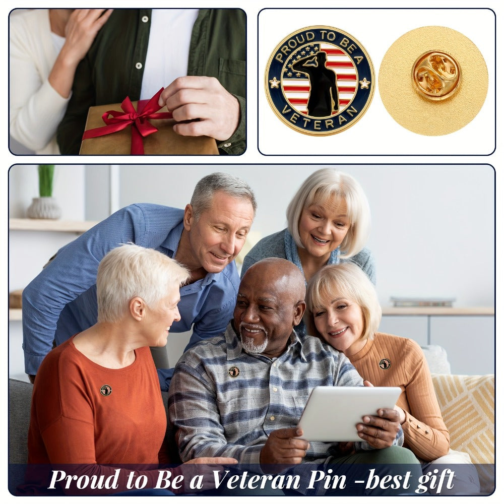 Brooch Pin - Veteran Lapel Bulk 100pcs American Flag Military USA Patriotic for - product detail view 6