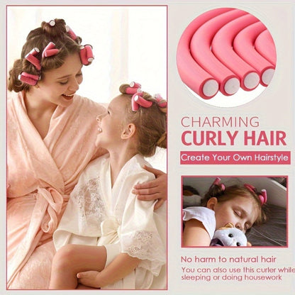 Flexible Foam Curl Formers 50pcs Heatless Curling Rods – Bendable Twist Hair Rollers for DIY Soft Waves & Spiral Curls, Short & Long Hair