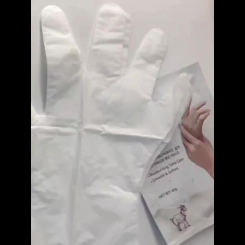 Moisturizing Hand Mask Gloves 20 Pairs with Niacinamide, Goat Milk & Glycerin | Brightening Deep Hydration Spa Treatment for Dry Rough