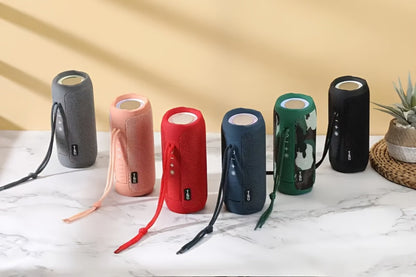 TG227 Portable Bluetooth Speaker with LED Breathing Light, TWS Stereo Sound, USB-C Rechargeable, Wireless Speaker for Outdoor Camping