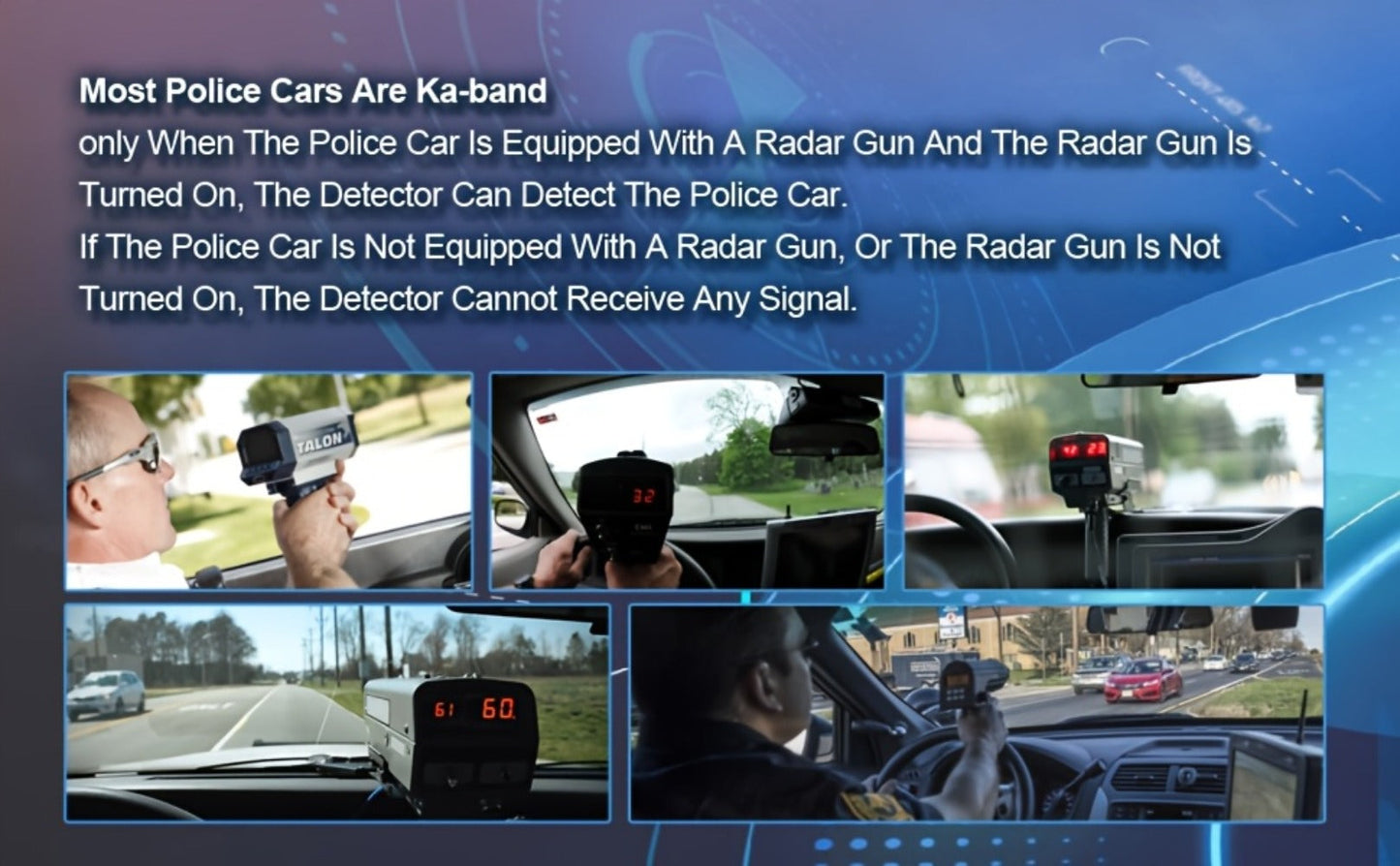 Radar Detector for Cars – S360 360° Long Range X/K/KA Band & Laser Detection with Voice Alerts, City Highway Mode