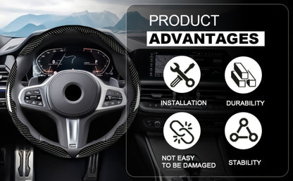 Steering Wheel Cover Carbon Fiber 3Pcs – Anti-Slip Scratch-Resistant Protector for Toyota RAV4, Camry, Corolla, Highlander, Tacoma, Tundra