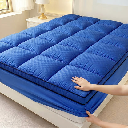 Mattress Topper 1000GSM Quilted Pillow Top with Fitted Deep-Pocket Skirt in Four Bed Sizes