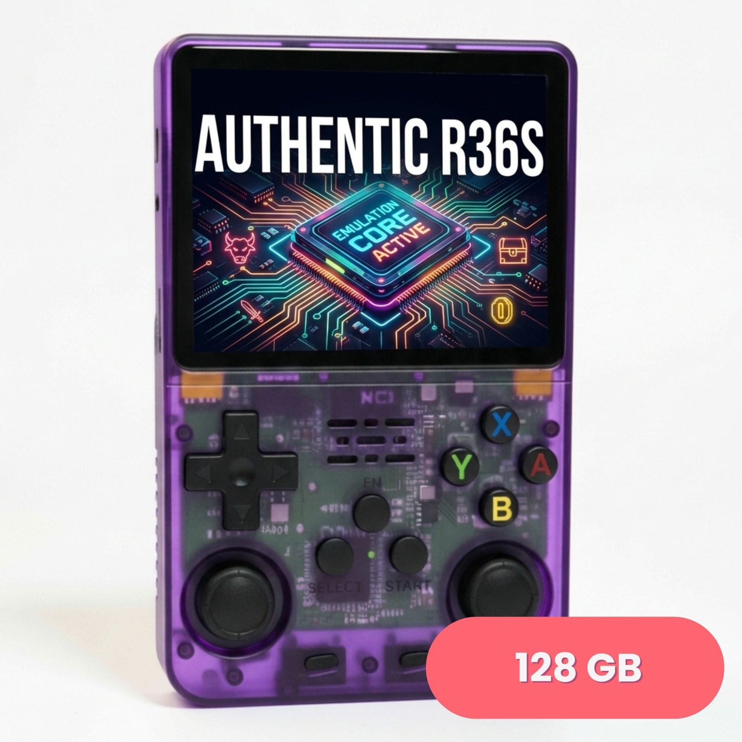 R36S Retro Handheld Game Console ArkOS 3.5" IPS Screen 64GB 128GB, Portable Emulator Gaming Device USB-C 10Hr Battery