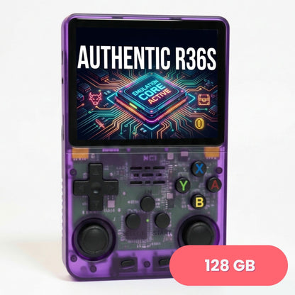 R36S Retro Handheld Game Console ArkOS 3.5" IPS Screen 64GB 128GB, Portable Emulator Gaming Device USB-C 10Hr Battery