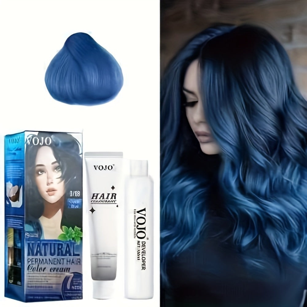 Permanent Hair Dye Kit 12 Vibrant Colors with Developer & Applicator Tools Bleach Blonde Ash for Bath Time, Home Spa and Personal Care