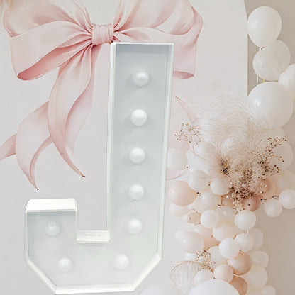 Marquee Letter Lights White LED - 3FT Light Up Letters A-Z for Birthday, Anniversary, Wedding & Party Decor