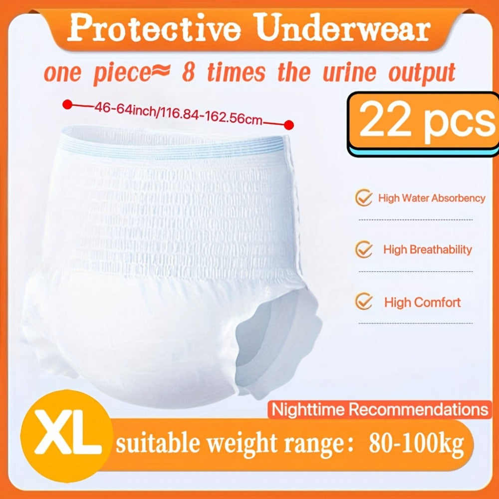 Disposable Incontinence Underwear for Seniors, High Absorbency Leak-Proof Pull-On Briefs, Ultra-Thin Breathable Cotton for Men & Women